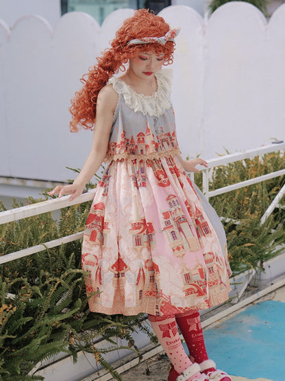 European Building print Lolita Dress URT0014