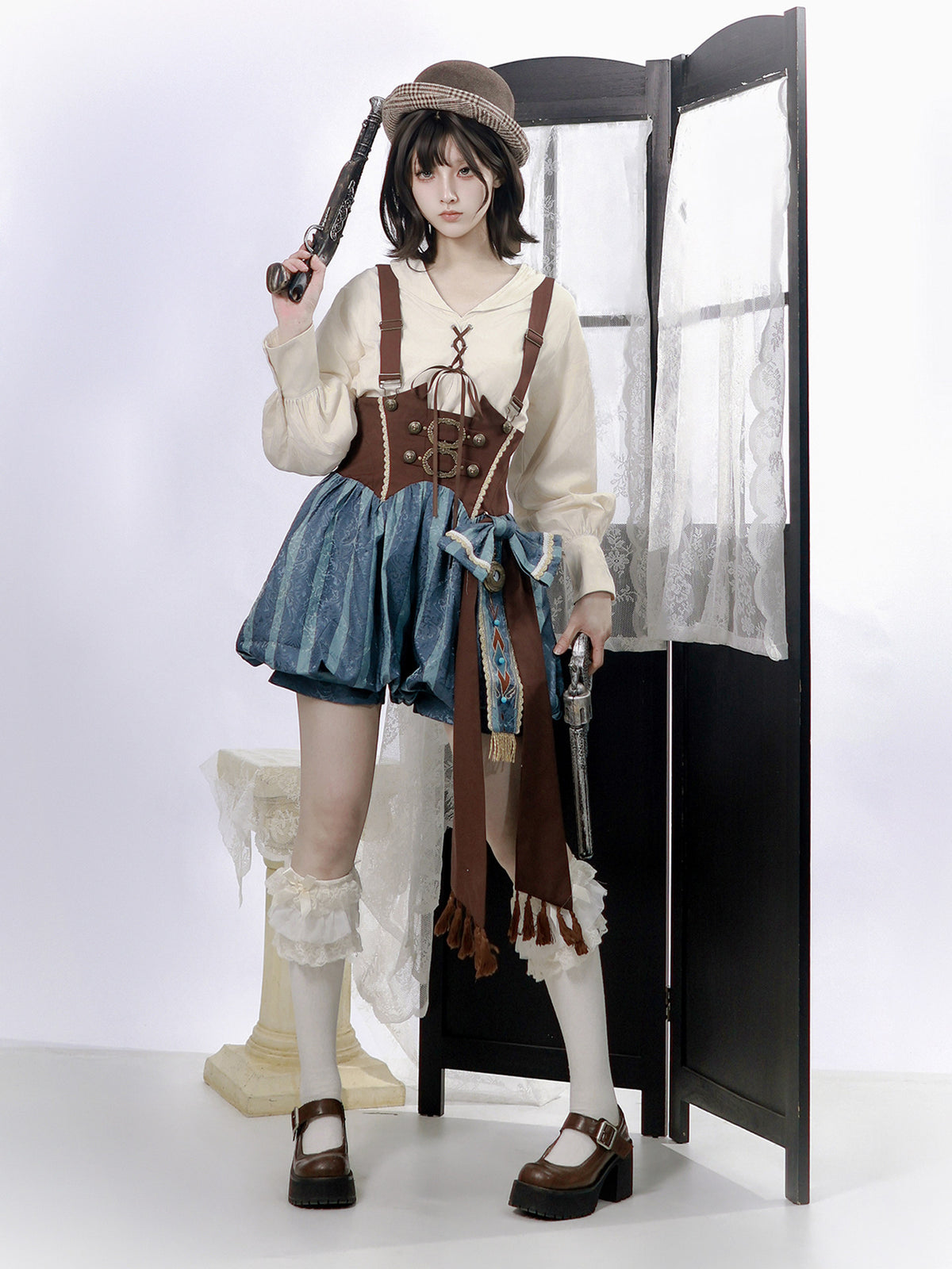 Desert Explorer Hooded Cape Overall Set YOU0275