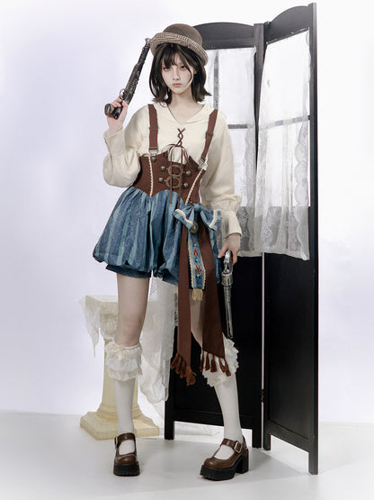 Desert Explorer Hooded Cape Overall Set YOU0275
