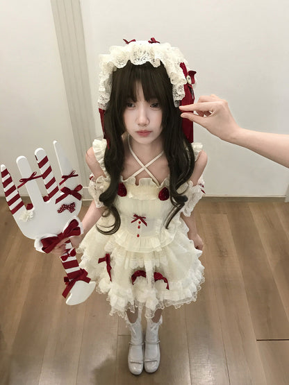 Ruffle Bow Camisole And Skirt Set LAL0198