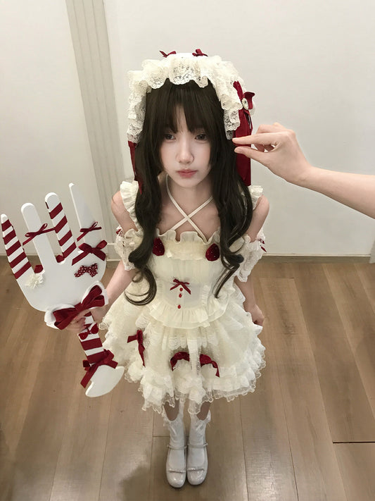 Ruffle Bow Camisole And Skirt Set LAL0198