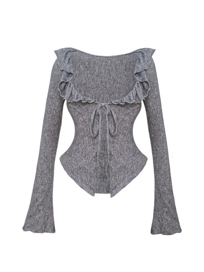 Black Lace Camisole Cardigan And Pleated Skirt Set SER0137