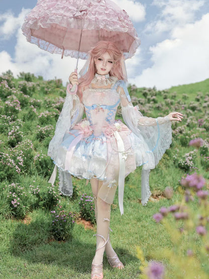Rose Lace Ribbon Fairy Lolita Set ONE0025