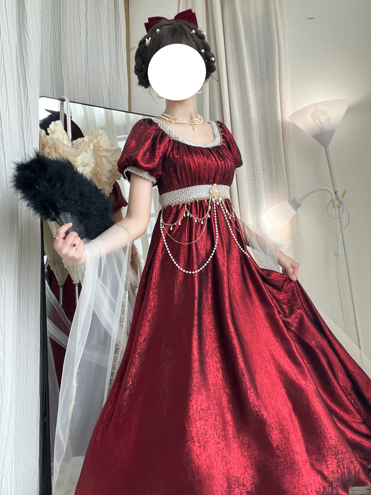 Vintage Beaded French Court Lolita Gown ONE0021