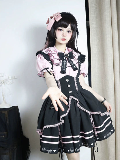 Black & Pink Subculture Two-piece set BUB0001