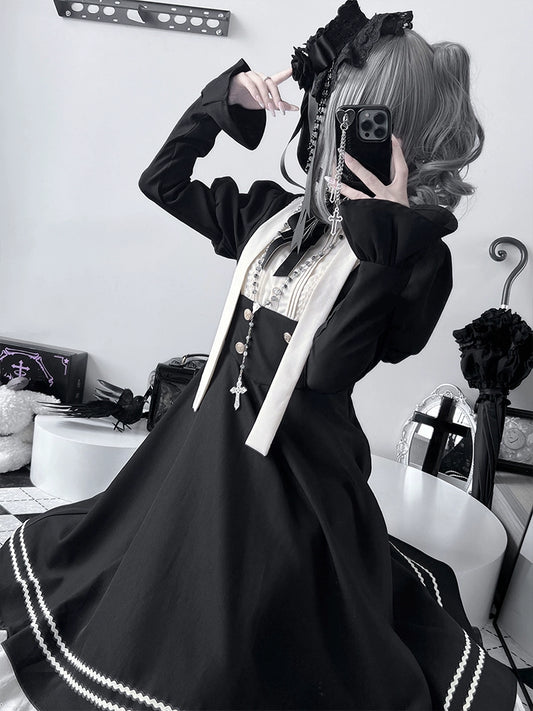 Church Style Black Lolita Dress LAL0104