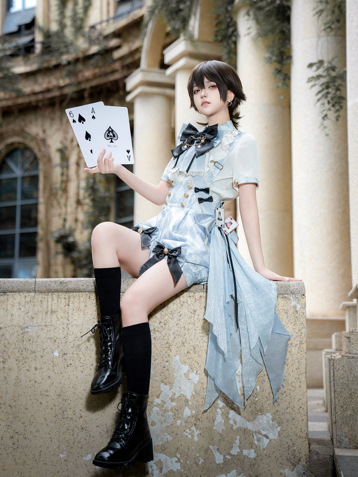 Argyle Print Shirt And Overalls Set YOU0301