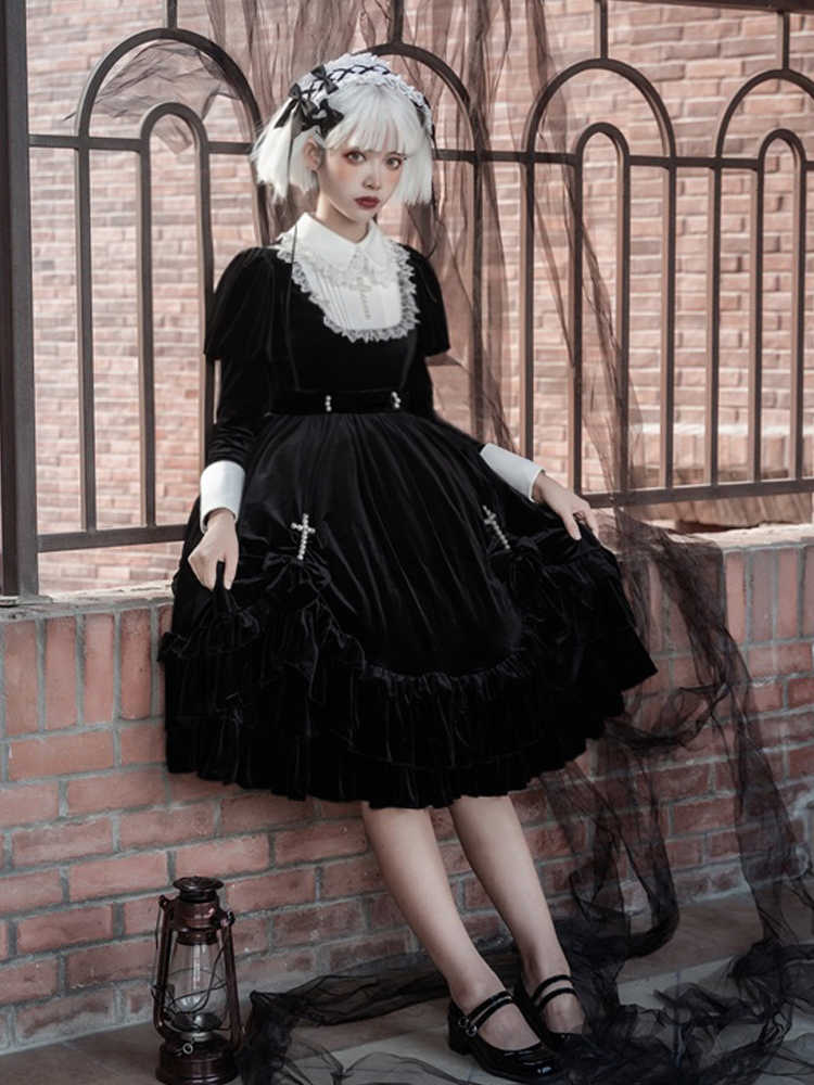 Dark Style Lolita Long Sleeve Dress YOU0107