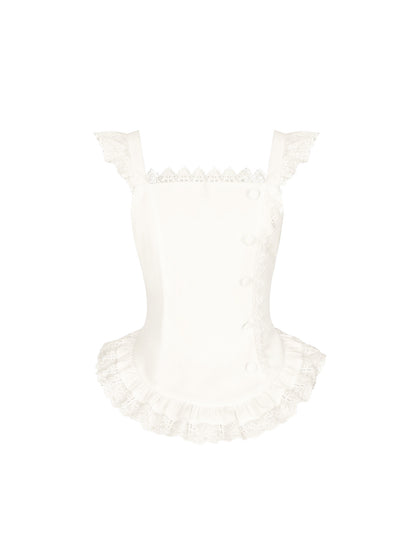 Gothic Cross Embroidered Pinafore Apron WIT0303