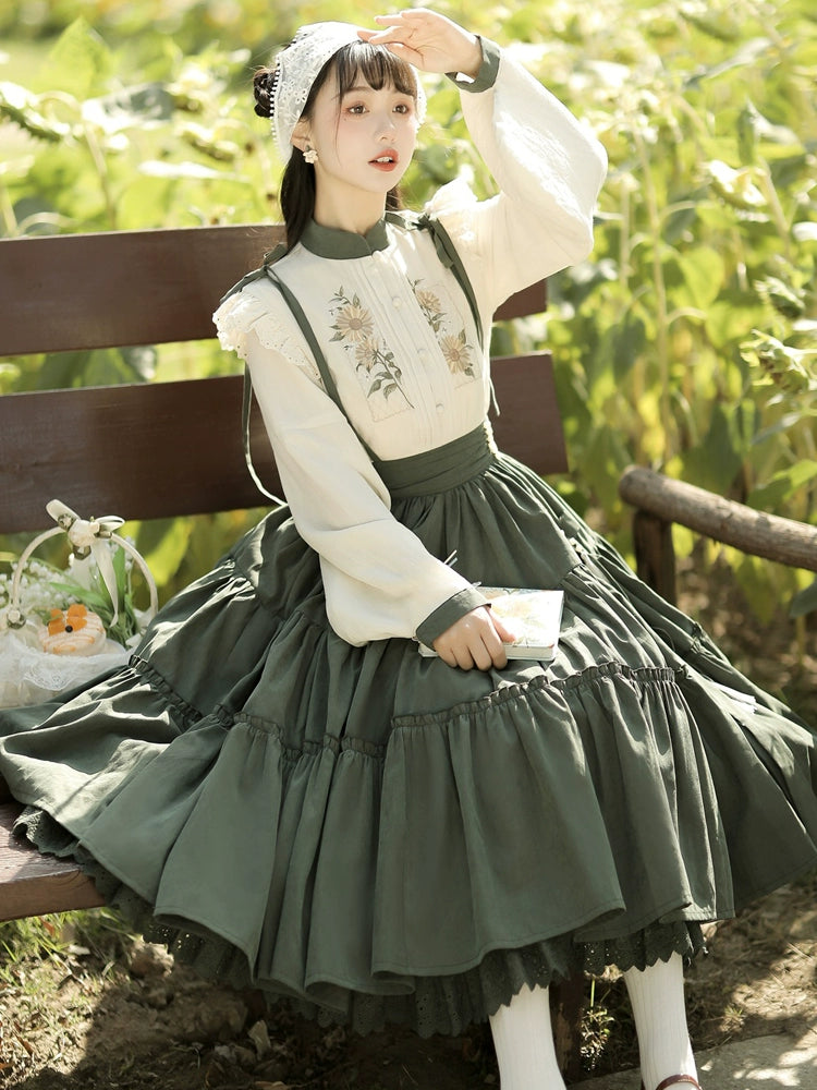 Sunflower Embroidery Lolita Dress YOU0010