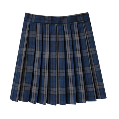 JKの制服チェックスカート、日本風の大学プリーツスカート、ミディスカート、ハイウエストのショートスカート、柔らかい女子学生制服、パフォーマンス衣装