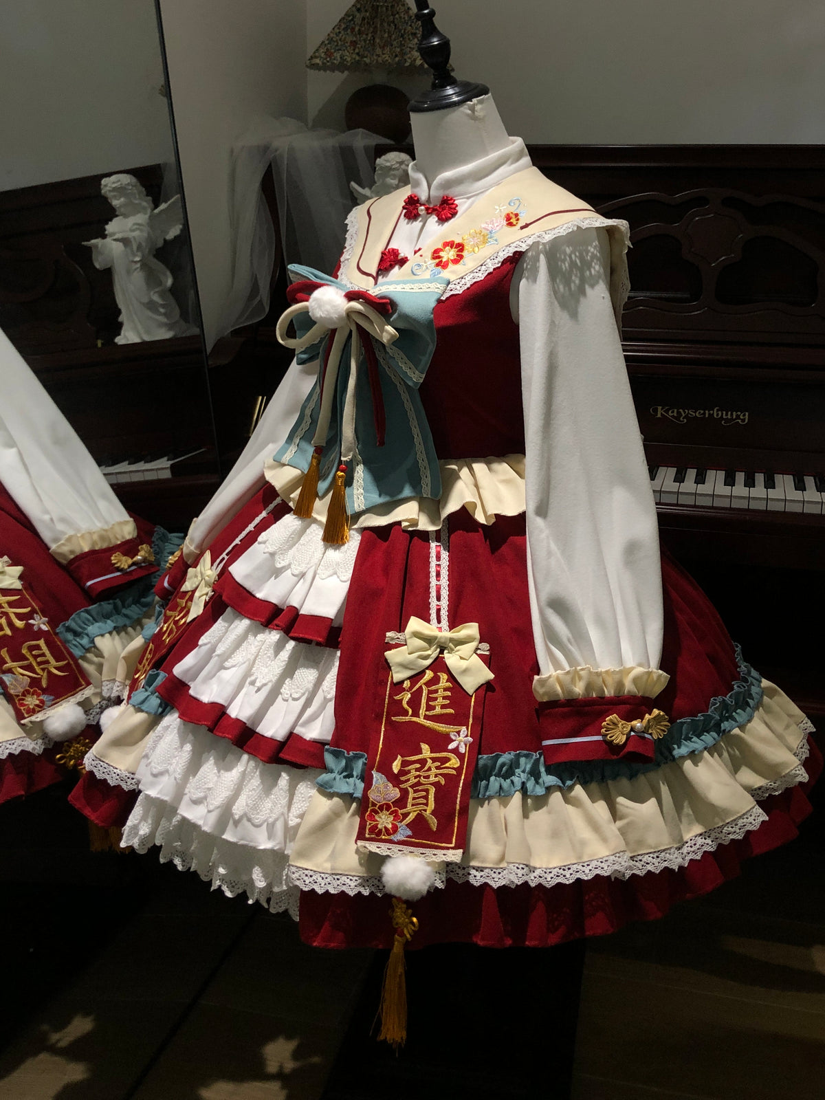 Chinese New Year Cape Lolita Dress Set LON0009
