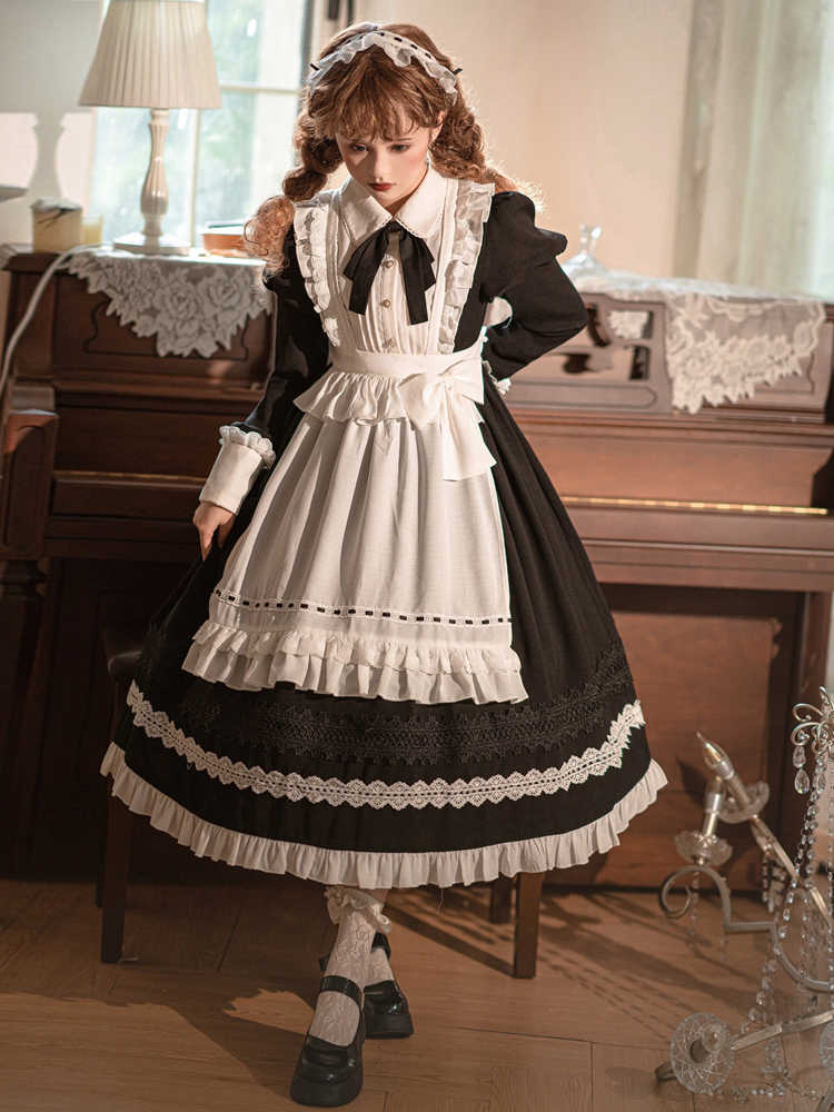 Detachable Apron Maid Dress YOU0132