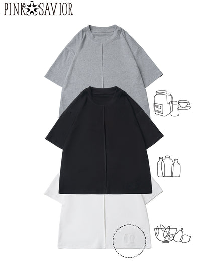 Crew Neck Oversized Basic T-Shirt PIN0045