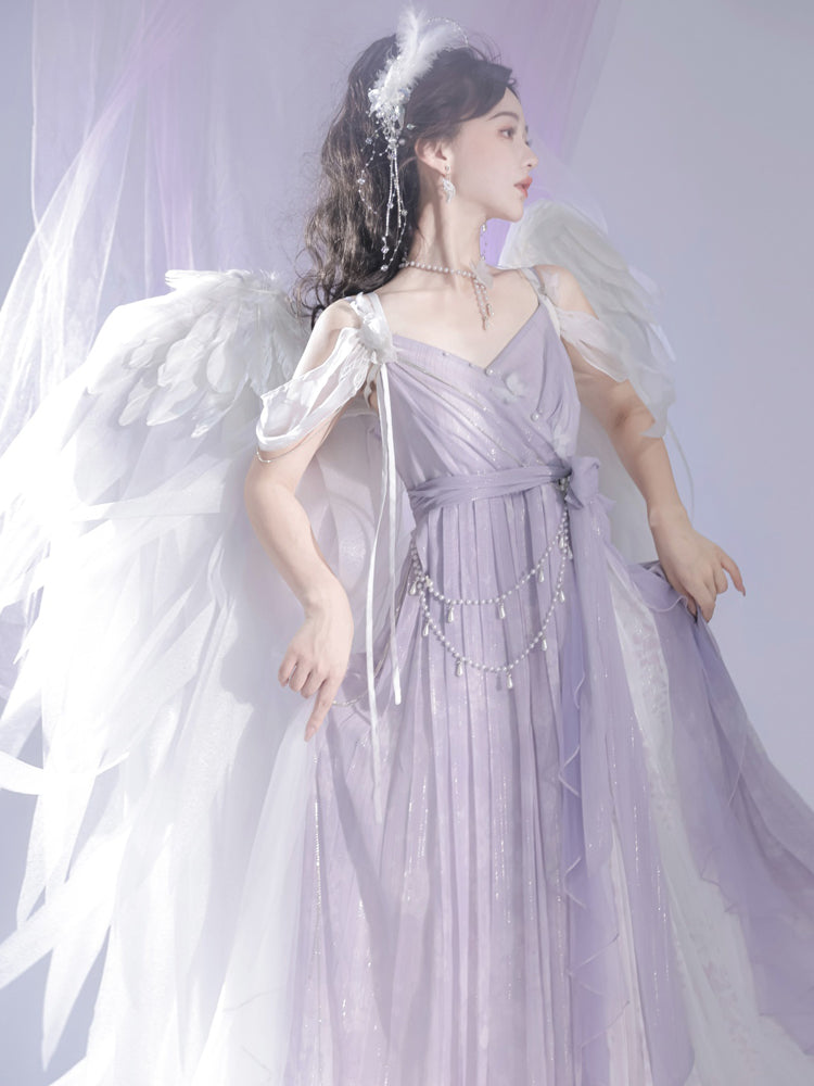 China Style Purple Mermaid Dress YOU0055