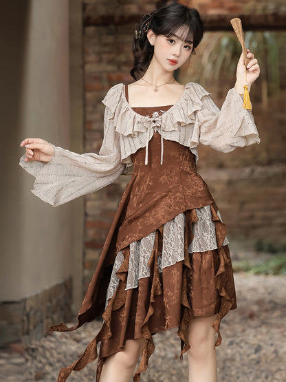 Rustic Desert Traveler Layered Dress Set YOU0273
