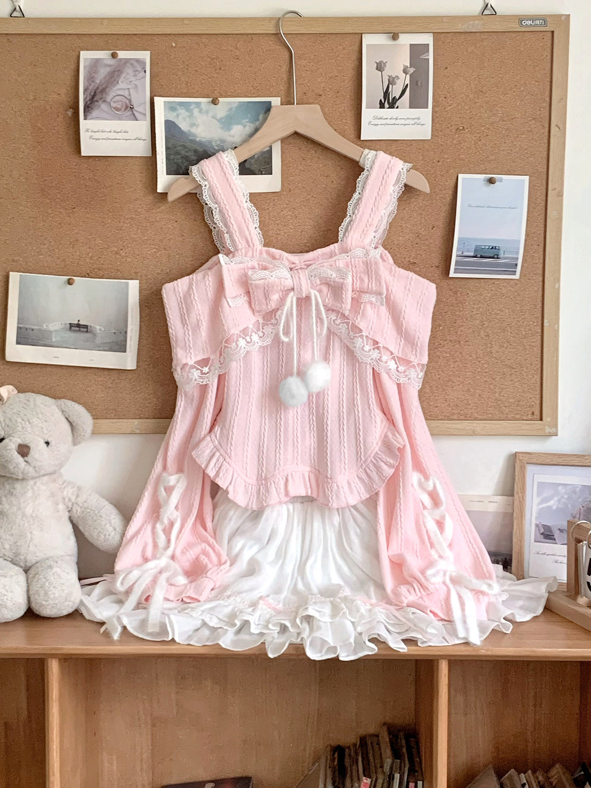 Off Shoulder Bow Ruffle Camisole Top LAL0157
