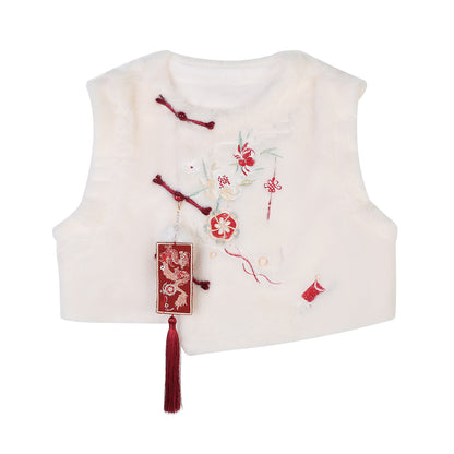 Chinese New Year Embroidered Vest Dress Set YOU0240