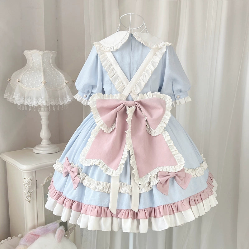 Sweet Ribbon Light Blue Lolita Dress YOU0069