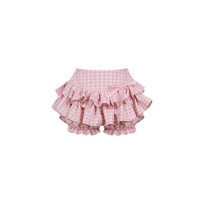Bunny Ear Hood Jacket Pink Gingham Skirt SER0160