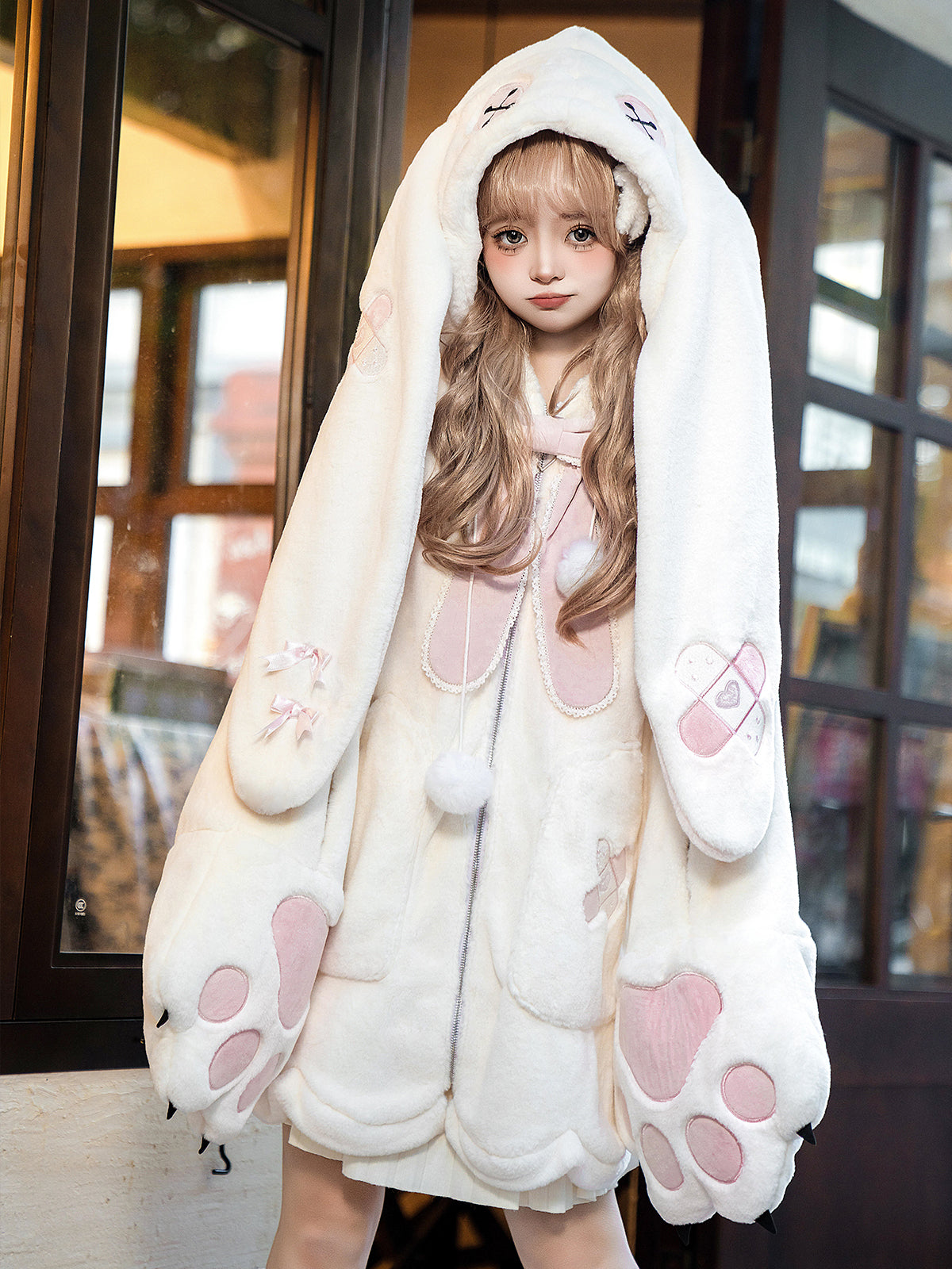 【予約商品】Bunny Ear Ribbon Sweet Girly Coat YOU0180