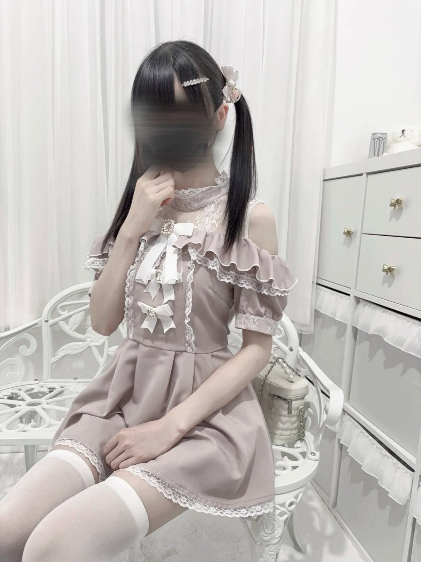 【予約商品】Ground Mine Girl Style 3-Ribbon Dress NEK0001