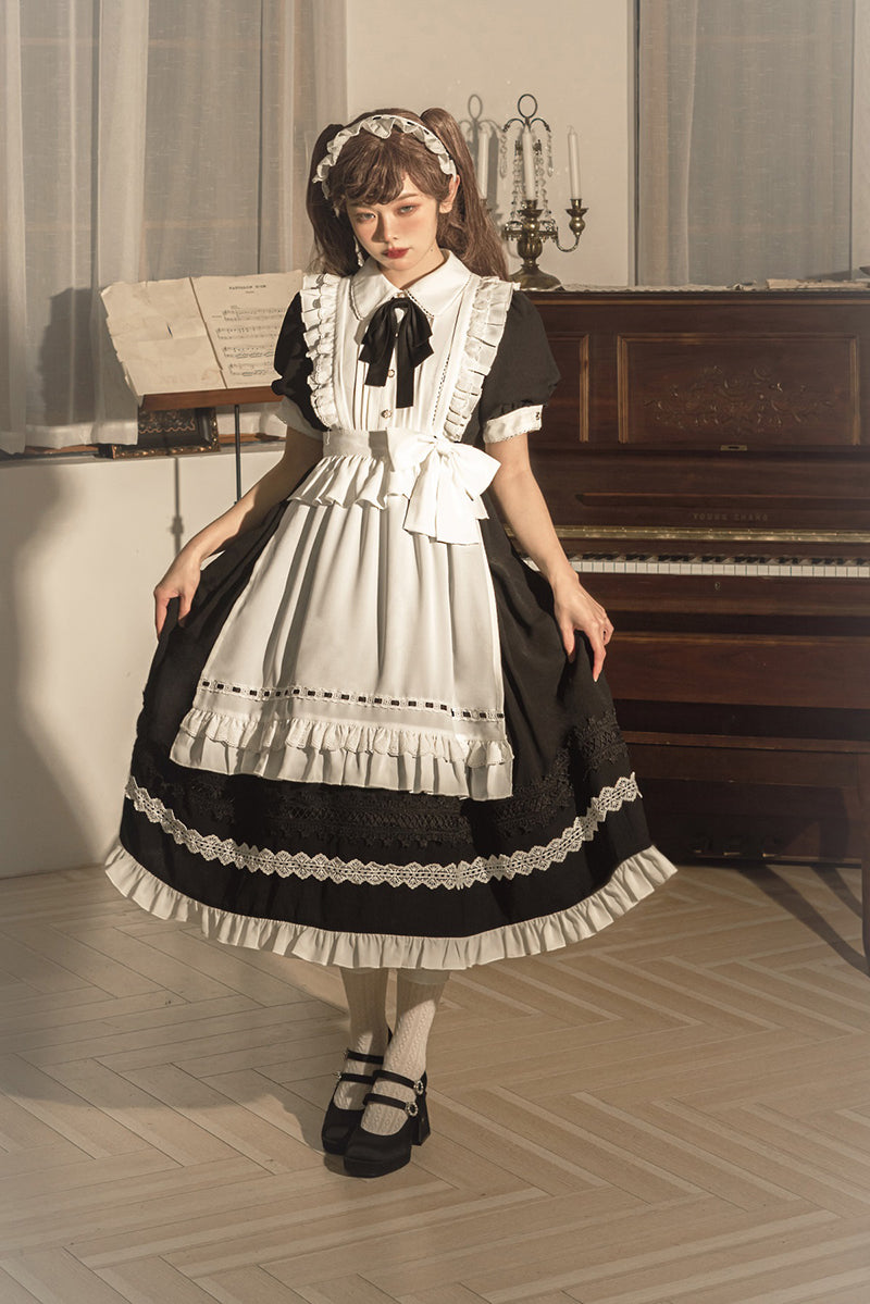 Detachable Apron Maid Dress YOU0132