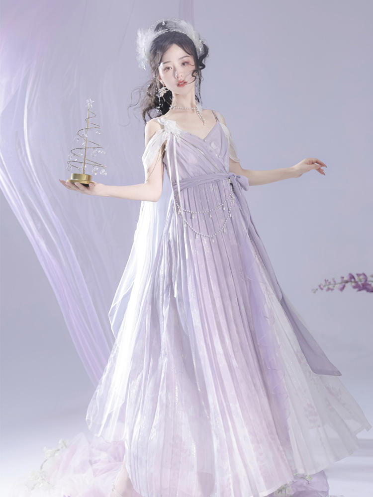 China Style Purple Mermaid Dress YOU0055