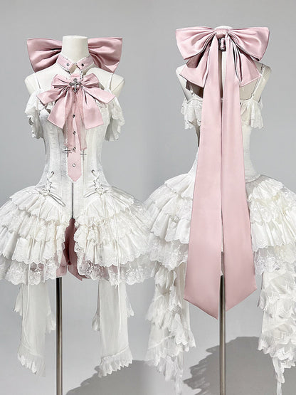 Butterfly Bow Ballet Lace Slip Dress YOU0295