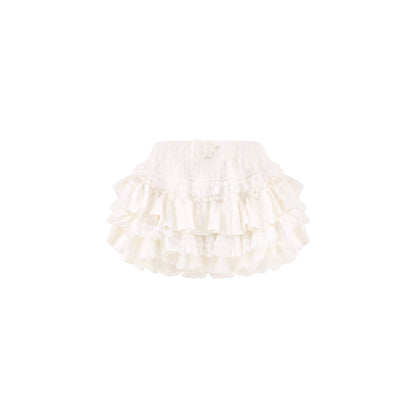 Pink Fitted Knit Top With Tiered Skirt Set SER0136