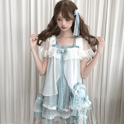 Jellyfish Dream Sheer Ruffle Dress LAL0178