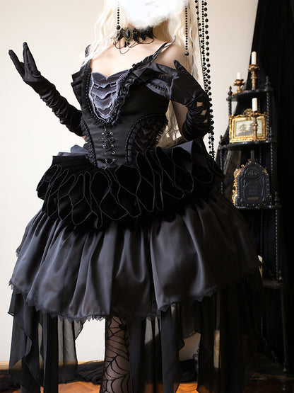 Dark Elegant Black Lolita Dress SPR0024