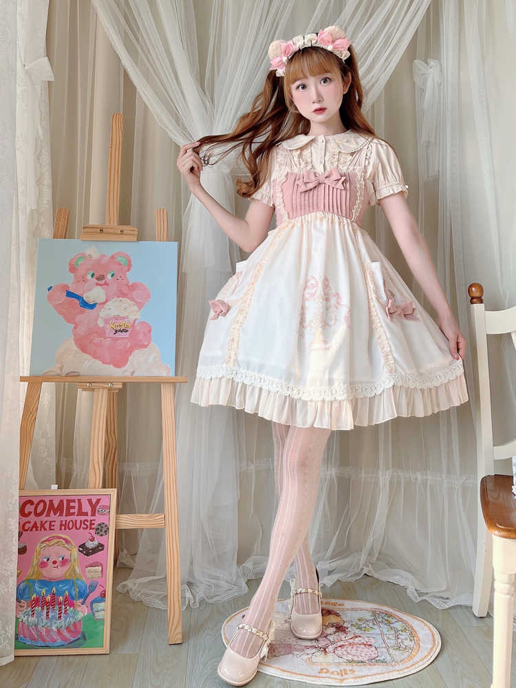 Goodnight Bear Lolita Suspender Dress YOU0112