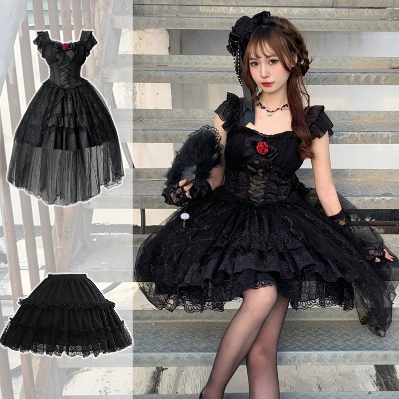 Gothic Lolita Black Princess Dress YOU0076