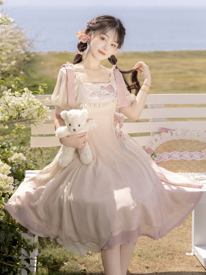 China Style Pink Lolita Princess Dress YOU0084