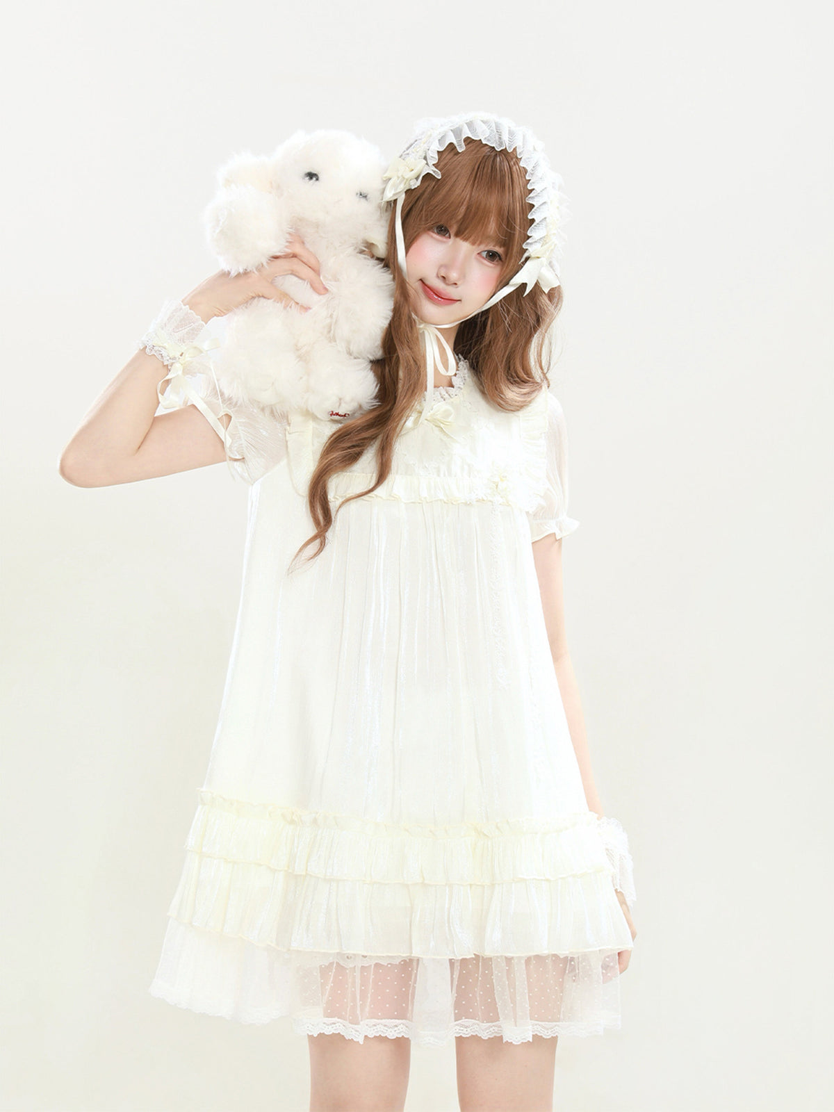Moonlight Lily Mesh Ruffle Dress LAL0208