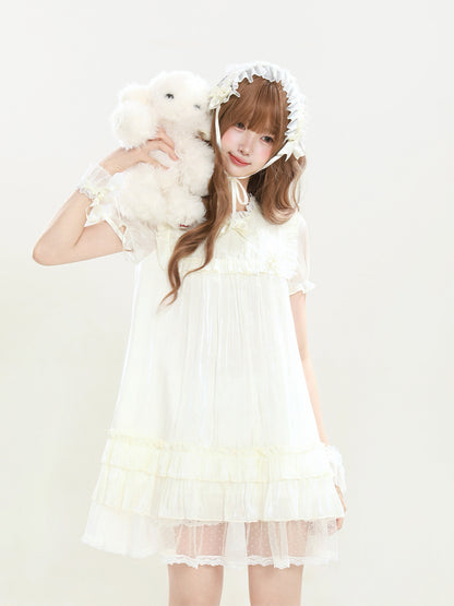 Moonlight Lily Mesh Ruffle Dress LAL0208
