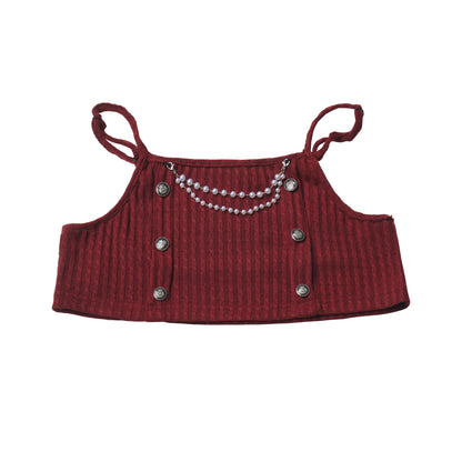 Sailor Collar Striped Shirt And Bloomer Skirt PIN0043