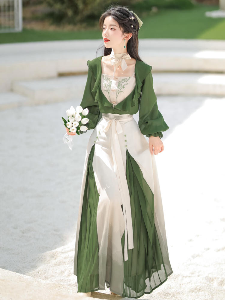 China Style Elegant Green Dress YOU0083