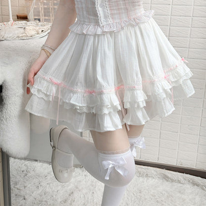 Square Neck Corset Top Tiered Skirt Set LAL0243