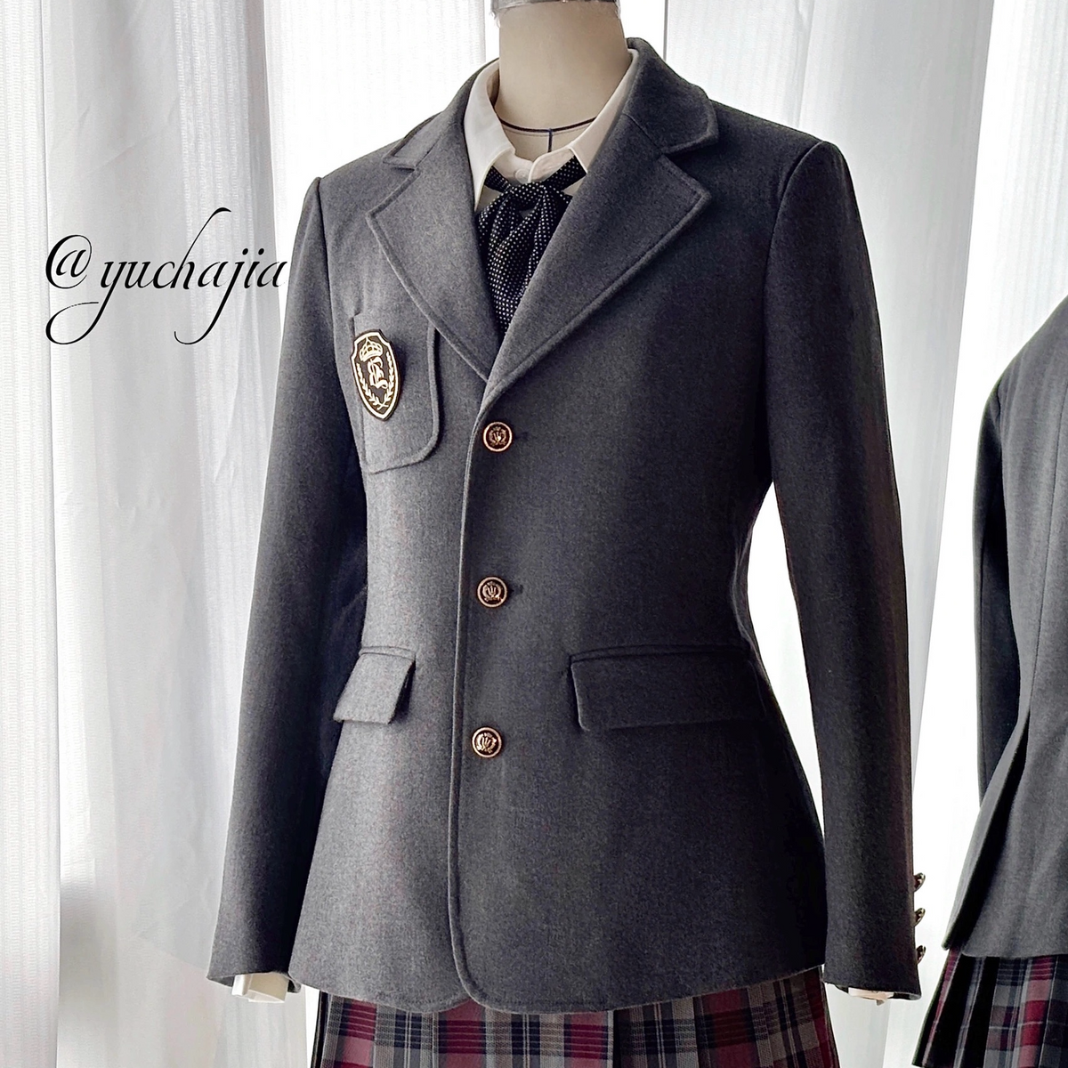 Fitted Single-Breasted Academy Style Blazer TEA0051