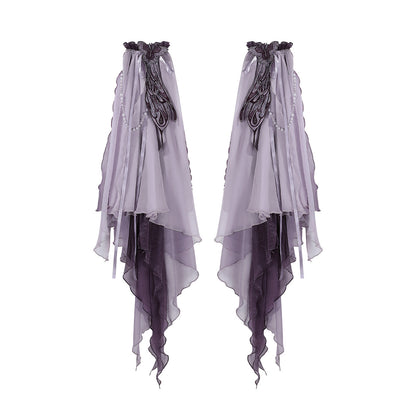 Chinese Style Gothic Lolita Ruffled Chiffon Dress Set YOU0267