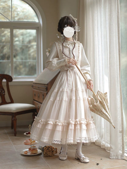 Sweet White Lolita Dress HUT0035