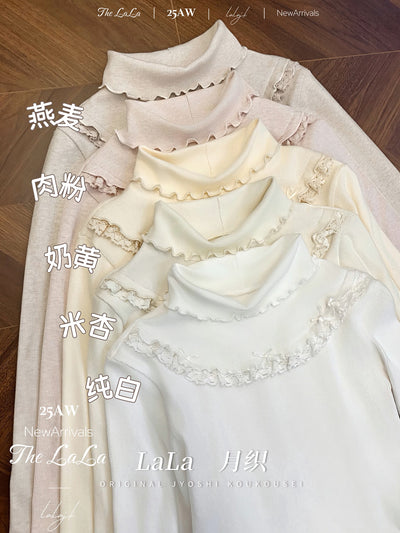Turtleneck Ribbed Knit Base Layer Top LAL0160