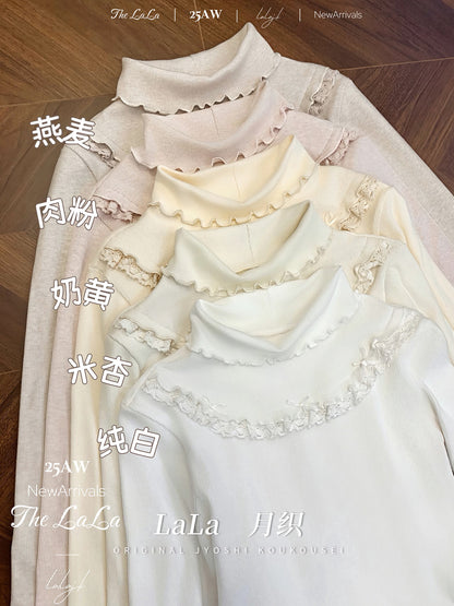 Turtleneck Ribbed Knit Base Layer Top LAL0160