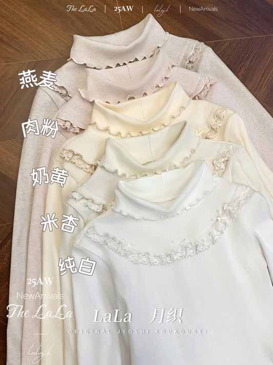 Turtleneck Ribbed Knit Base Layer Top LAL0160