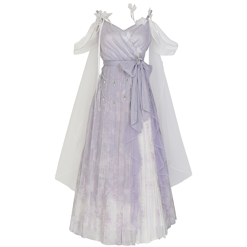 China Style Purple Mermaid Dress YOU0055