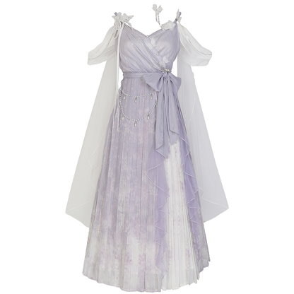 China Style Purple Mermaid Dress YOU0055