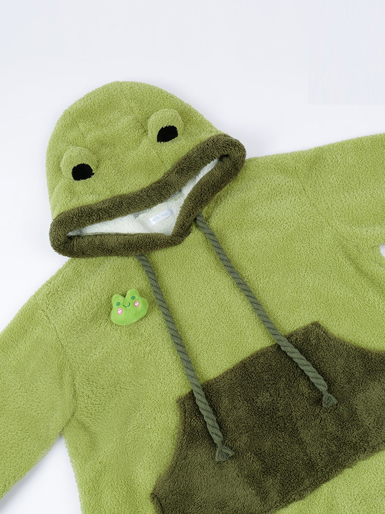 Big Pocket Fleece Frog Loungewear WIT0160