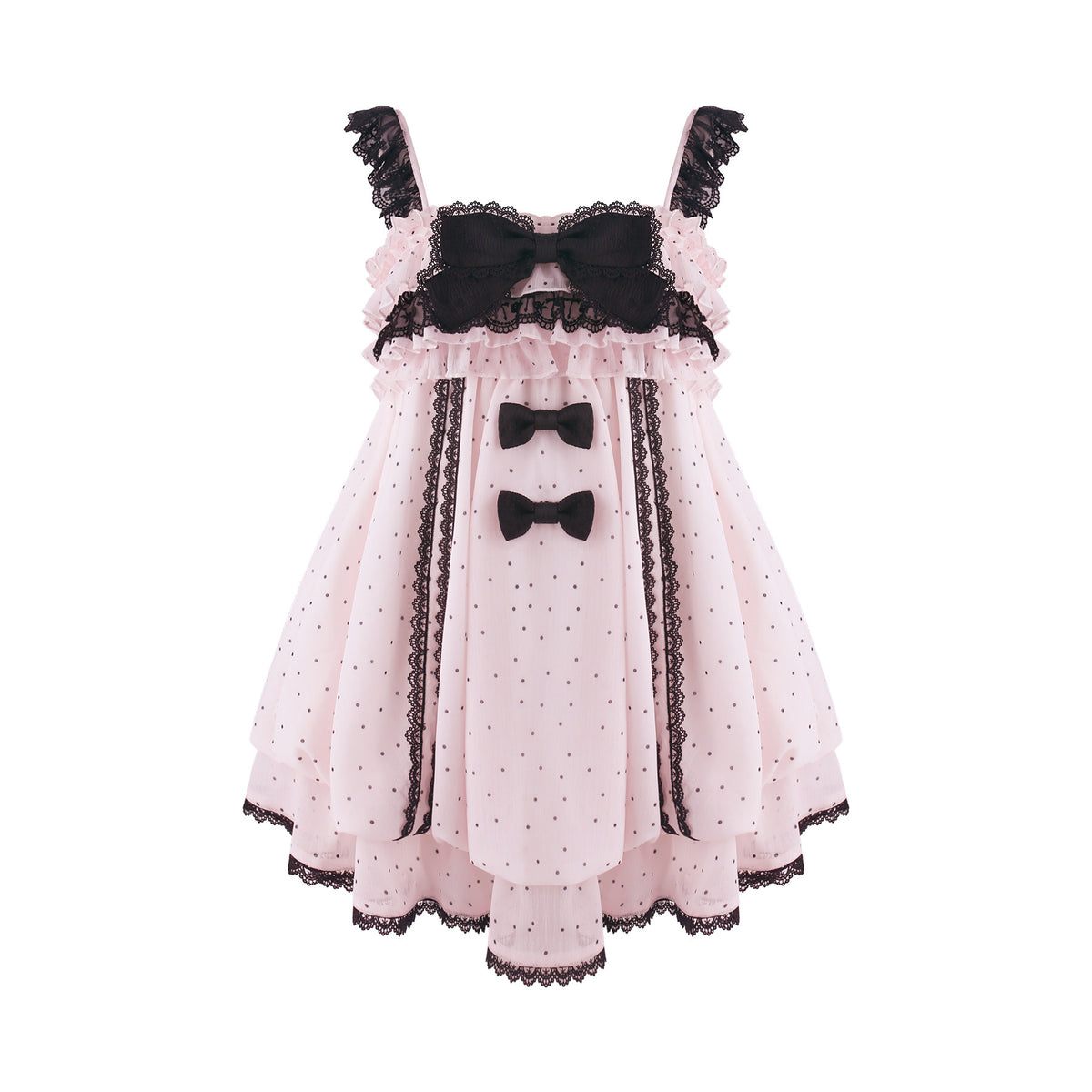 Pink Polka Dot Dress With Petticoat SER0151